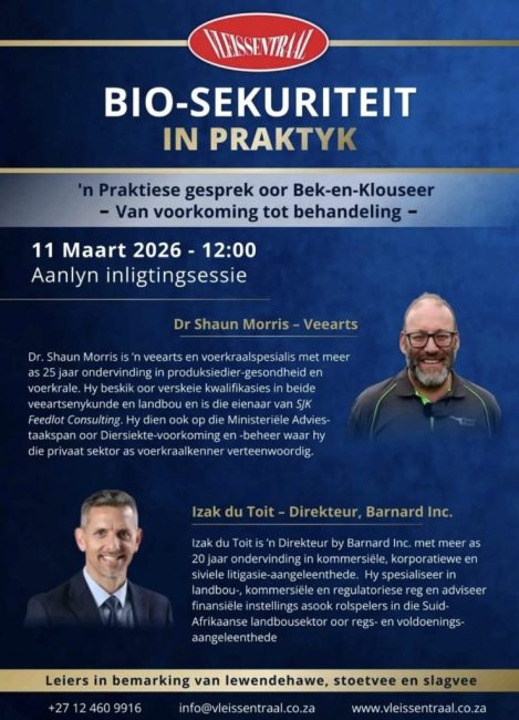 Vleissentraal Bio-Sekuriteit 11.03.2026